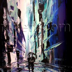 abstract cityscape abstract painting