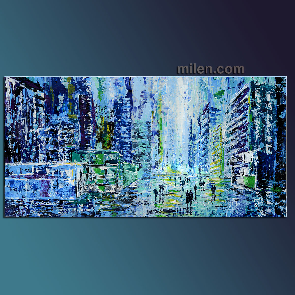 Blue Evening - blue-painting for sale