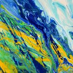 Emerald beach original abstract painting acrylic on canvas