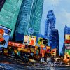 Times Square cityscape painting
