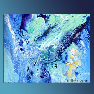 Blue Laguna - abstract fluid painting