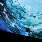 abstract fluid painting fluid liquid artwork blue amazing paint fineart turquoise abstract teal